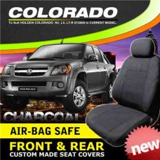 Holden Colorado RC Crew Cab Charcoal Custom made Seat covers Front and rear. 